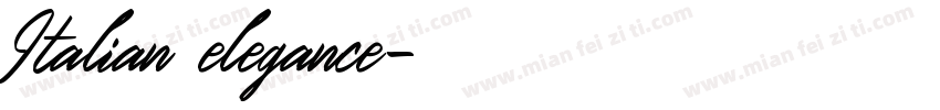 Italian elegance字体转换